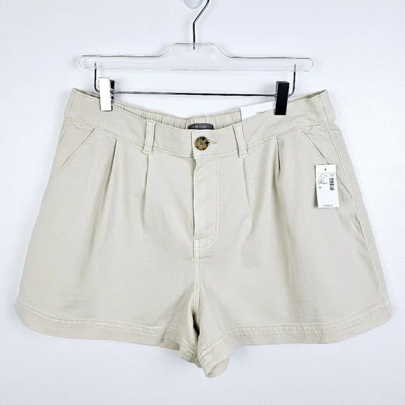 Maurices Tan Twill Pleated Shorts NWT - Picture 9 of 11